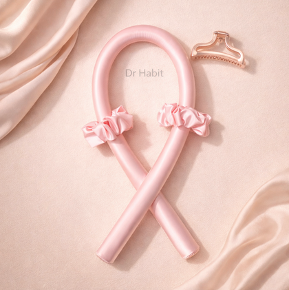 Dr Habit™ Heatless Curling Set – Satin Overnight Curling Rod